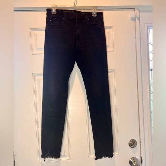 AG Adriano Goldschmied Women's Farrah Ankle Skinny Jeans - Raw Hem, High Rise, 28" Inseam